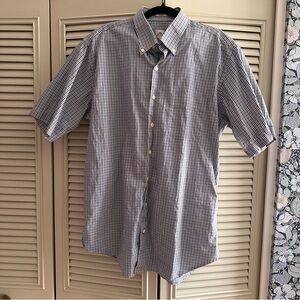 Peter Millar Blue and White Casual Button Down Shirt